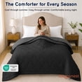 thumbnail image 7 of Loomsnest Diamond Quilted Twin Comforter, All Season, Soft, Lightweight, Reversible Down Alternative Duvet Insert (Black & Dark Gray), 7 of 7