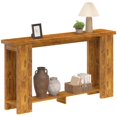 thumbnail image 5 of Distressed Brown Console Table, 63" Long Narrow Sofa Table with Open Shelf, Anti-Tip Strap, Heavy-Duty MDF Tabletop for Small Spaces (Living Room/Hallway), 5 of 7