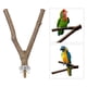 thumbnail image 2 of Parrot Wood Fork Stand Rack Pet Parrot Madera Cruda Soporte De Tenedor Rack Toy 25cm Sunnimix Hamaca Bird Cage Perch, 2 of 8