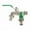 Green #3, variant on Garden Water Faucet,Gardening Alloy Faucet with Double Outlet,Outside Wall Mounted Garden Water Faucet,Frost-Proof,Suitable for Yards, Outdoors, Parks and Balconies,