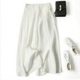 thumbnail image 3 of Women's Casual Pants Women Wide Leg Pants Women's Solid Summer Cotton And Linen High Waist Thin Casual Loose Wide Leg Pants, 3 of 3