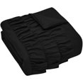 thumbnail image 3 of DNG Creations 3 Piece Three Line Ruffle Duvet Cover With Zipper Closure & Corner Ties - 800 Threads Count, 100% Egyptian Cotton ( Solid Black - Twin/Twin XL ), 3 of 4