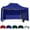 Blue, variant on Red 10x15 Instant Canopy Tent and 3 Side Walls - Commercial Grade Steel Frame with Water-Resistant Canopy Top and Sidewalls - Bonus Canopy Bag and Stake Kit Included (5 Color Options)