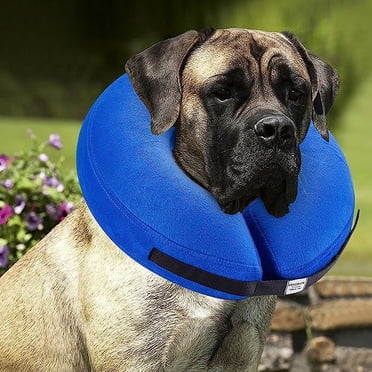 Zhuge Inflatable Collar for Dogs and Cats Protective Inflatable Cone Soft Pet Recovery E-Collar for after Surgery Prevent Pets From Touching Stitches (X-Large)