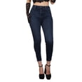 thumbnail image 1 of Jeans Mujer Super Skinny Corto Tiro Alto Azul Oscuro, 1 of 7