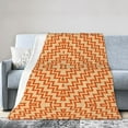 thumbnail image 1 of DouZhe Ultra-Soft Micro Fleece Lightweight Flannel Bed Blanket, Geometric Zigzag Style Print Cozy Warm Throw Blankets, 50"x40", 1 of 7