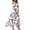 Purple, variant on WTOBBY Women's Floral Print V-Neck 3/4 Sleeve A-Line Beach Dress, Casual Maxi Sundress with Flowy Skirt for Summer Vacation,Beige L