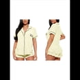 thumbnail image 3 of Conjuntos de Pijama para Mujer, Pijamas Suaves de Corta con Botones, Conjuntos de Pijama de Verano Albaricoque XL, 3 of 10