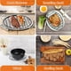 thumbnail image 4 of Paquete de 2 Rejillas para Asar Ovaladas - Rejilla de Enfriamiento Negra de 12 Pulgadas con Patas Integradas, Antiadherente - para Asador, Ideal para Rociar, 4 of 5