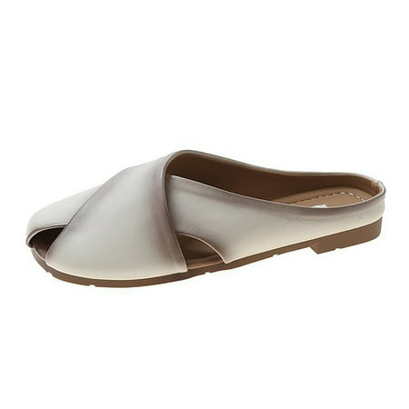 

SEMIMAY Women s Summer New Korean Style Fashion Pullover Flat Bottom Casual Large Roman Sandals