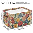 thumbnail image 4 of Yayeee Canvas Storage Basket with Handles for Shelves Fabric Bins Closet Organizer, Vibrant Flowers Pattern, 4 of 8