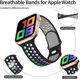 thumbnail image 2 of Sport Band Compatible for Apple Watch Bands 38mm 40mm, Breathable Soft Silicone Sport Replacement Strap Women Men Compatible for iWatch Series 7/SE/6/, 2 of 4
