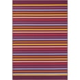 thumbnail image 2 of Unique Loom Outdoor Striped Collection Area Rug - Lines (5' 3" x 8' Rectangle Multi/Burgundy), 2 of 9