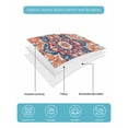 thumbnail image 5 of Quilts Twin Size, Boho Orange Blue Soft Comforter Bedding Set for Bed, Boho Vintage Geometric Art Ethnic Lightweight Quilted Bedspread with Pillow Cover(2 Pieces) for All Season, 68x86 Inch, 5 of 6