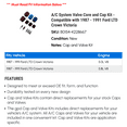 thumbnail image 2 of A/C System Valve Core and Cap Kit - Compatible with 1987 - 1991 Ford LTD Crown Victoria 1988 1989 1990, 2 of 2
