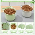 thumbnail image 5 of shuaien 2-Pack Silicone Slow Feeder Cat Bowls with Mat Elevated Tilted Anti-Vomit Adjustable Angle White & Green, 5 of 8