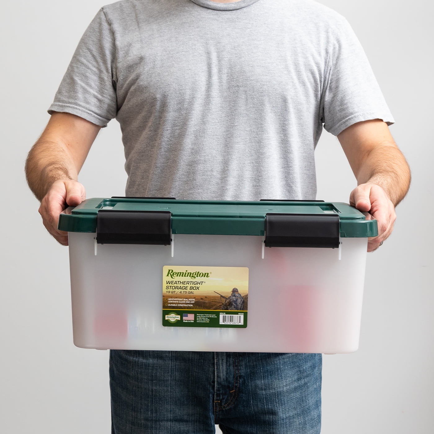 Remington® 30 Qt. Plastic Storage Bins with Sealed Lids, Clear Gasket Box, Airtight Containers 6Pk