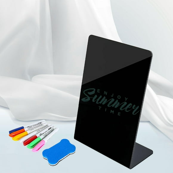 Mini letrero de pizarra, soporte de pizarra para menú, pizarra pequeña en forma de L, letrero de mesa para panadería, exhibición de carteles para A5