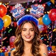 thumbnail image 3 of ZhangC 4th of July Patriotic Headband, Independent Day Red White and Blue Headband Decoration, 250th Anniversary Patriotic Accessories, Gifts for Women, 3 of 6