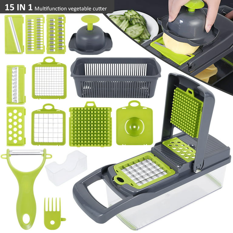 Vegetable Slicer with 6 Interchangeable Stainless Steel Blades