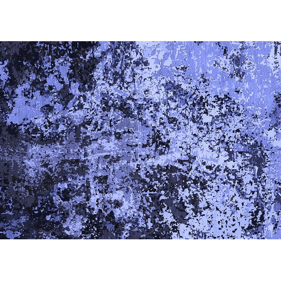 Ahgly Company Indoor Rectangle Oriental Blue Industrial Area Rugs, 3' x 5'