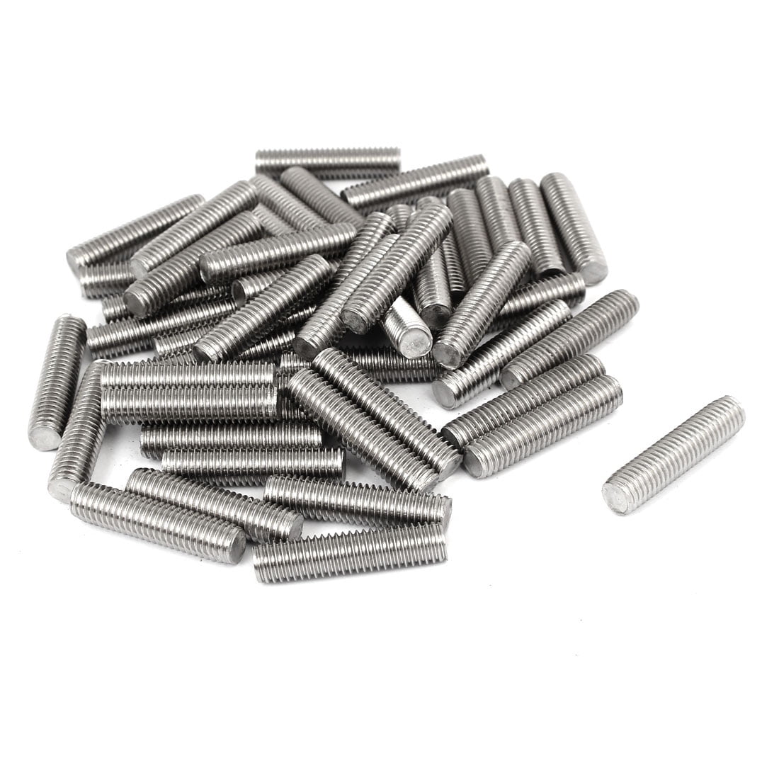 Unique Bargains M8 x 35mm 1.25mm Pitch 304 Stainless Steel Fully Threaded Rods Bar Studs 50Pcs