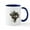 White/Navy Inside, variant on CafePress - Watercolor Wolf Mountain Art Mugs - 11 oz Ceramic Mug - Novelty Coffee Tea Cup