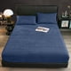 thumbnail image 1 of Juego de sábanas Slhenay de microfibra extra suave de terciopelo tamaño queen | Sábanas de microfibra de lujo antibolitas con fundas de almohada, colección Lavish Sherpa Velvet Luxe, 140 x 198 cm,, 1 of 8