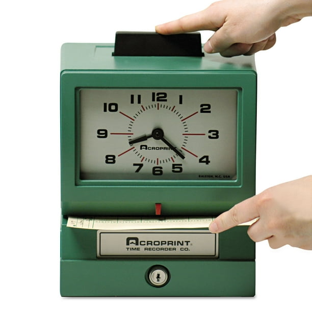 Acroprint Model 125 Analog Manual Print Time Clock with Date/012 Hours
