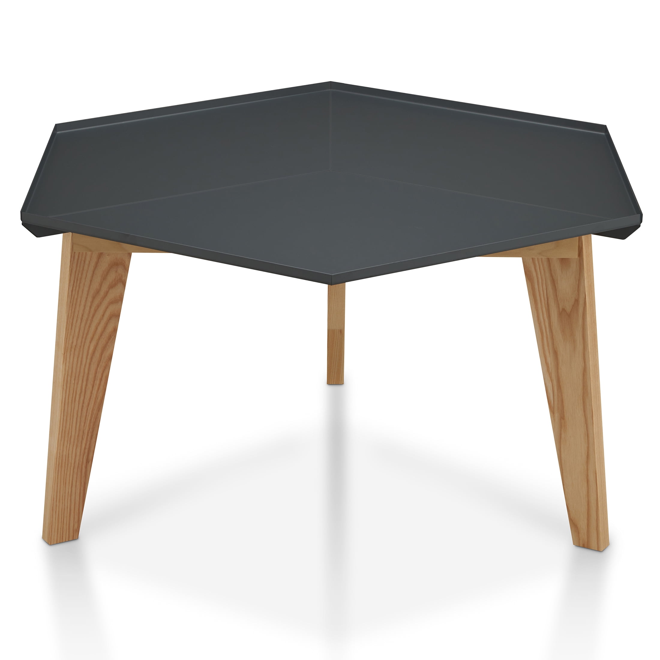 Furniture of America Vidor Coffee Table with Tray Top, Gray