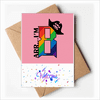 Eight Rainbow Pirate Hat Art Deco Fashion Welcome Back Greeting Cards Envelopes Blank