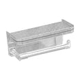thumbnail image 2 of No Drill Toilet Paper Holder with Shelf, Wall Mounted Bathroom Storage for Tissue Rolls, Phones, and Essentials, Adhesive Mount, Transparent, Acrylic, by IHXORA, 2 of 6