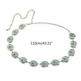 thumbnail image 2 of WINDLAND Concho Chain Belt For Women Waist Chain Jean Belt Belly Chain For Dress Western Turquoise Belt Turquoise Waist Chain, 2 of 15