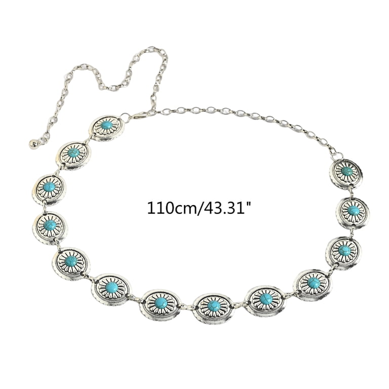 WINDLAND Concho Chain Belt For Women Waist Chain Jean Belt  display picture 3