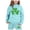 Light Blue, variant on CHENge Outfit 3-12 Years Girl St. Patrick's Day Children's Middle and Large Children's Long Teen Girl Sweatpants and Hoodie Pant Set