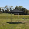 thumbnail image 3 of Black 10x10 Instant Canopy Tent with 1 Full Wall and 2 Half Walls - Commercial Grade Steel Frame with Water-Resistant Canopy Top and Sidewalls - Bonus Canopy Bag and Stake Kit Included (5 Colors), 3 of 8