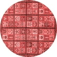 thumbnail image 1 of Ahgly Company Indoor Round Abstract Red Modern Area Rugs, 5' Round, 1 of 4