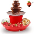 thumbnail image 2 of Máquina de fuente de chocolate en miniatura, máquina de fusión de pasta en cascada, torre de fusión, máquina de exportación, máquina de explosión para uso doméstico con chasis, 2 of 4