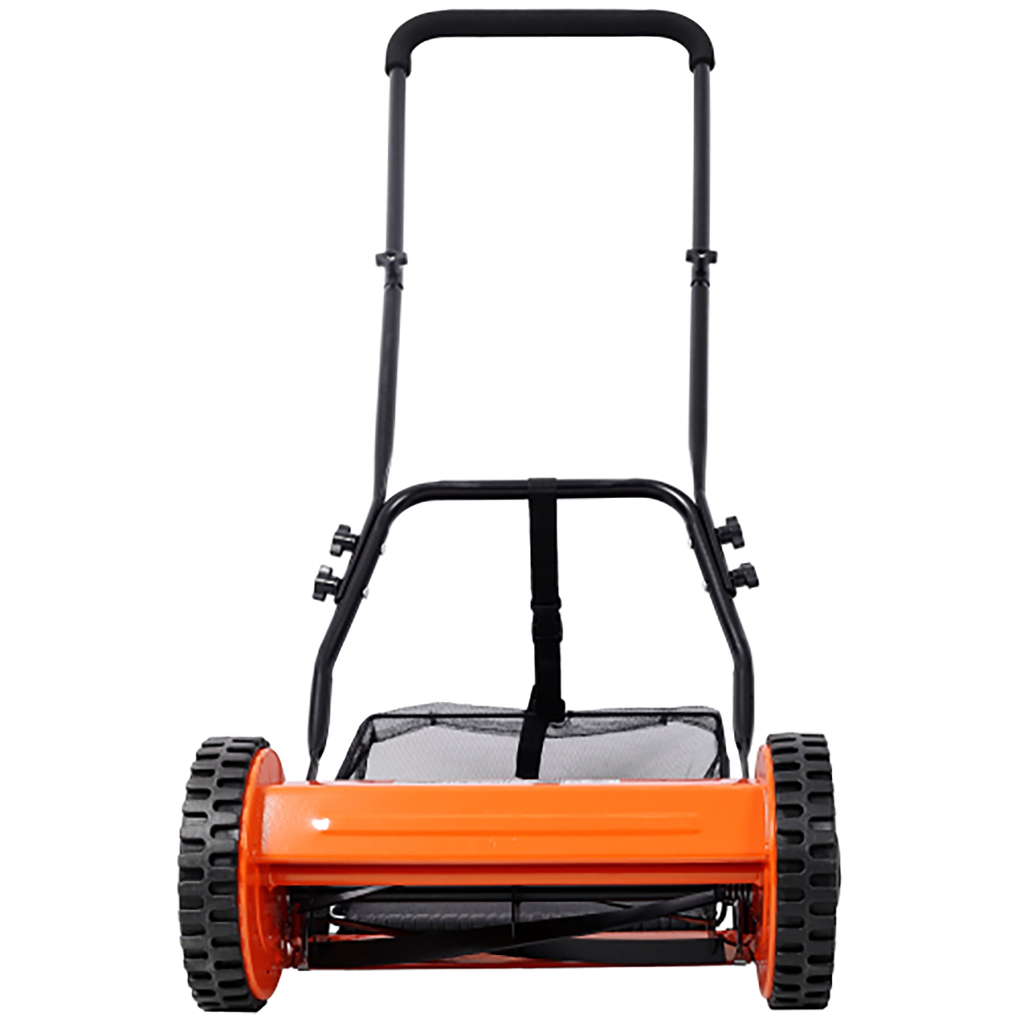 Elleree 14 inch  Push Reel Lawn Mower,5 Blades Manual Push Mower with Bagger for Green Lawns,Driveways,Courtyards,Adjustable Cutting Height
