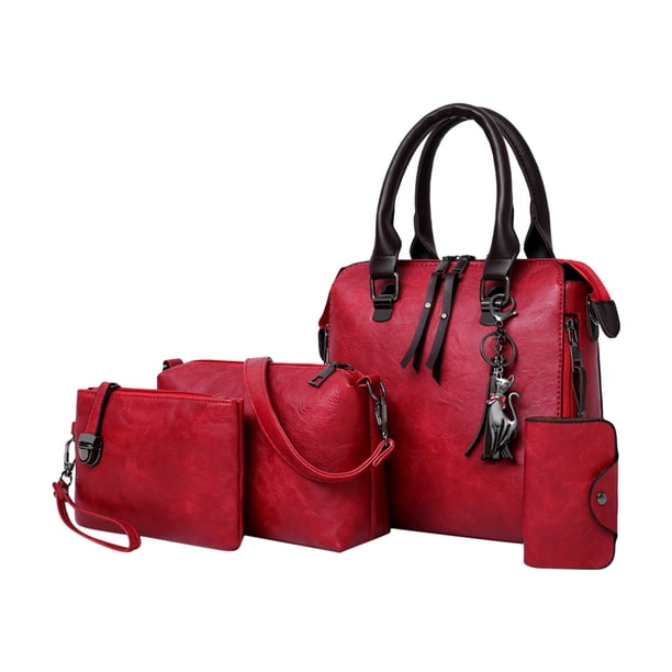 Conjunto de bolsos de hombro para mujer, bolso bandolera, cartera, bolso de mano, bolso de hombro, bolso tipo cartera con asa superior, conjunto de monedero