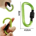 thumbnail image 2 of Carabiner Clips Spring Snap Hook Clips Buckle Locking Carabiners Chain Quick Links for Outdoor Hiking Traveling, 6 Pack, 2 of 6