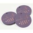 thumbnail image 3 of Inkdotpot Real Rose Gold Foil Made With Love Text Tag Favor Hang Paper Tag 100 Piece, 3 of 6