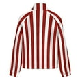 thumbnail image 6 of Jackets for Women Winter Coat Jackets Flannel Stand Collar Jacket(Aesthetic Tomato Red And White Vertical,Size:S-4XL), 6 of 7