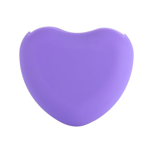 Limpiador de brochas de maquillaje de silicona portátil, tabla de lavado de cosméticos, herramienta de mano (púrpura)