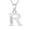 R, variant on Wioihee Necklaces for Women Sterling Silver Personalized Alphabet Letter Name Script Pendant Necklace for Women