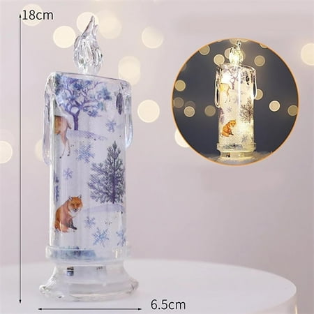 

Led Electronic Candle Snowman Santa Night Light Christmas Atmosphere Light Decoration