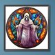 thumbnail image 1 of Pintura de diamante 5D DIY Taladro redondo completo Halloween Vidrieras de miedo Arte para el hogar Hugtrwg Para estrenar, 1 of 9