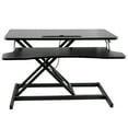 thumbnail image 5 of 32'' Height Adjustable Standing Desk, Converter Tabletop, Dual Monitor Riser Workstation, Black, 5 of 6