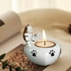thumbnail image 1 of Portavelas de Cerámica con Forma de Gatos | Vaso para Velas Aromáticas | Amarillo | 9,3 X 8,9 X 8,5 Cm | Ideal para Decoración Del Hogar | 1 Unidad, 1 of 6