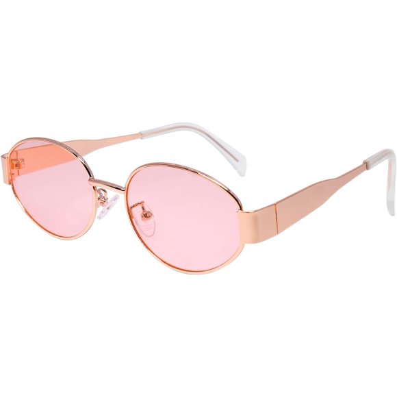 Retro Oval Sunglasses for Women Men Trendy Polarized Sun Glasses Vintage Classic Shades Metal Frame Sunnies